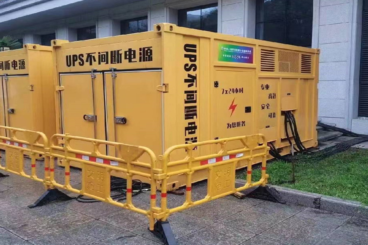 瓮安发电机租赁施工现场