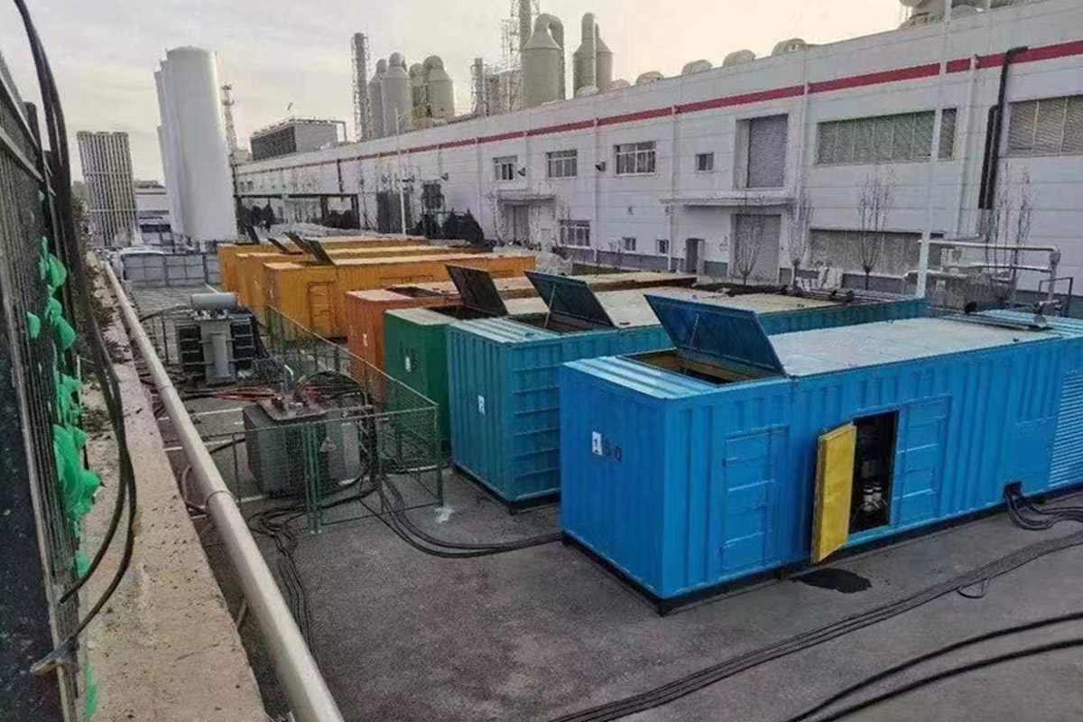 瓮安发电机租赁施工现场
