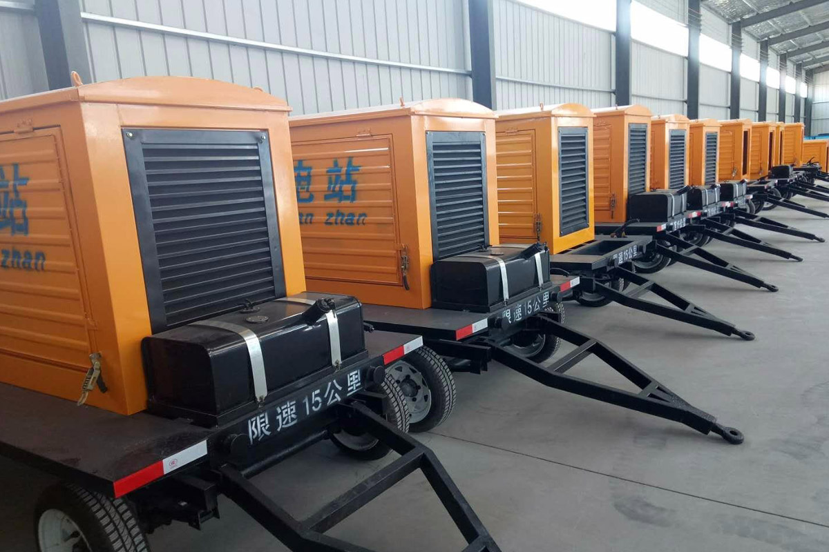 瓮安发电机租赁施工现场